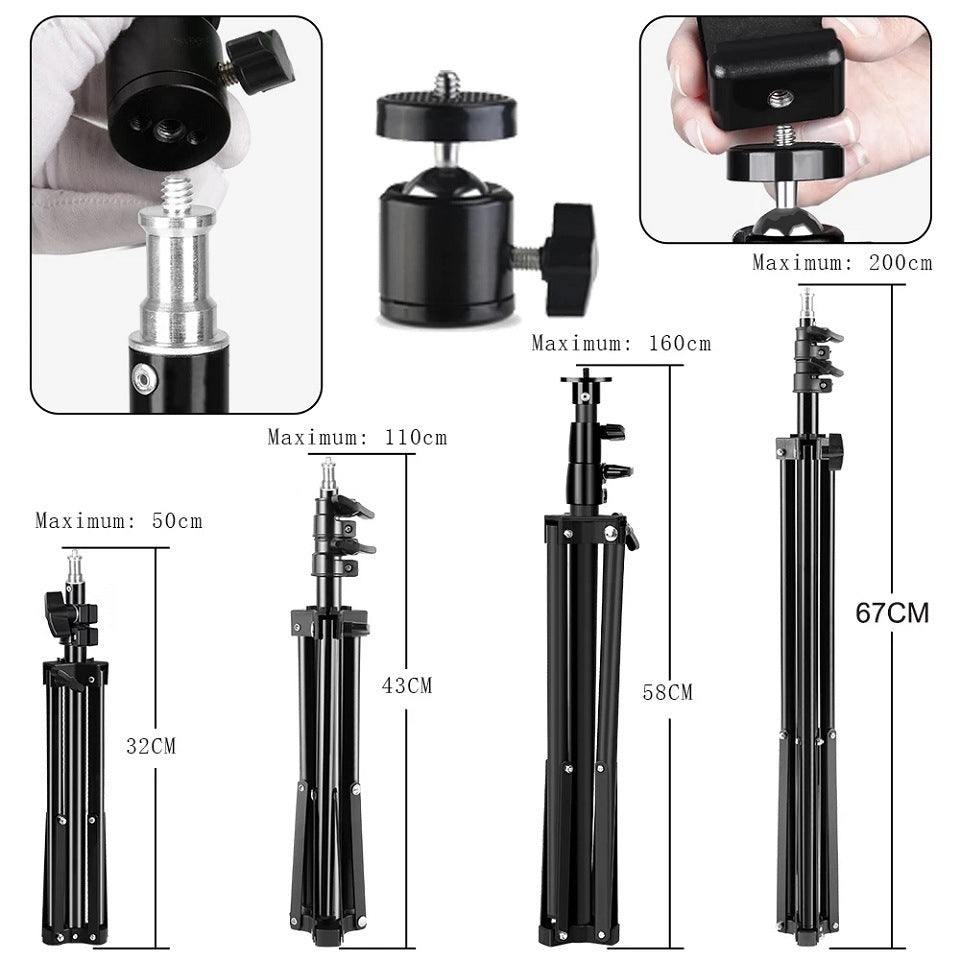 Ring Mobile Phone Holder Bracket Tripod Round Fill Light 3 Colors