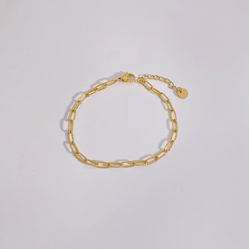 Minimalist Titanium Steel Bracelet Set – Unisex 5-Piece Jewelry
