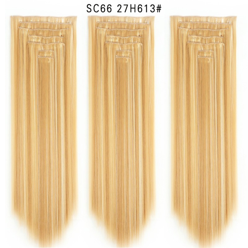 16 Card Seven-piece Hairpiece Clip Wig Beauty Chemical Fiber Wig Set Hair Extension