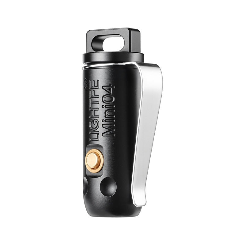Super Bright Strong Light LED Stainless Steel Key Ring Portable Miniature Waterproof Pocket Flashlight