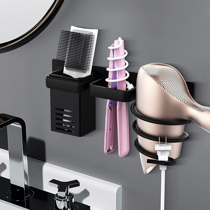Bathroom Hair Dryer Holder – Wall-Mounted Storage Bracket, No-Drill