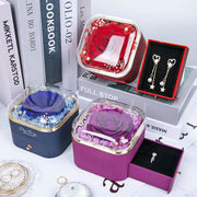 Rose Jewelry Box Drawer Organizer With Metal Construction