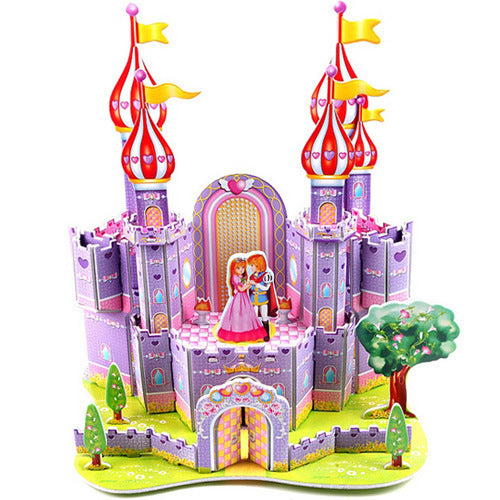 Children's 3D Three Dimensional Puzzle Paper Educational Toys Diy Building Hut