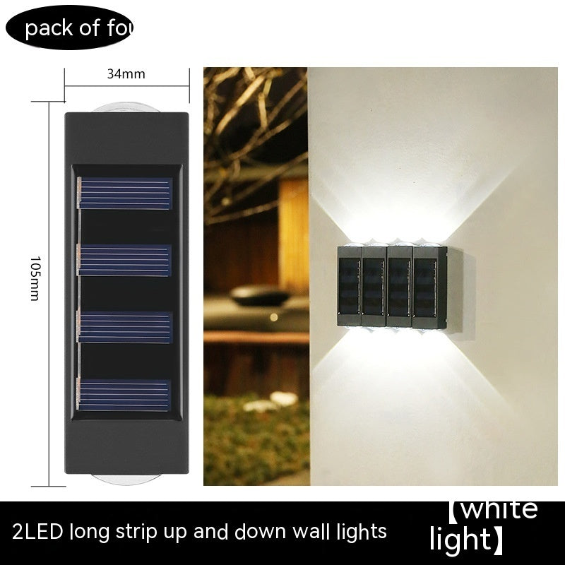 Solar Double-headed Wall Lamp Outdoor Yard Lamp Waterproof Outdoor Up