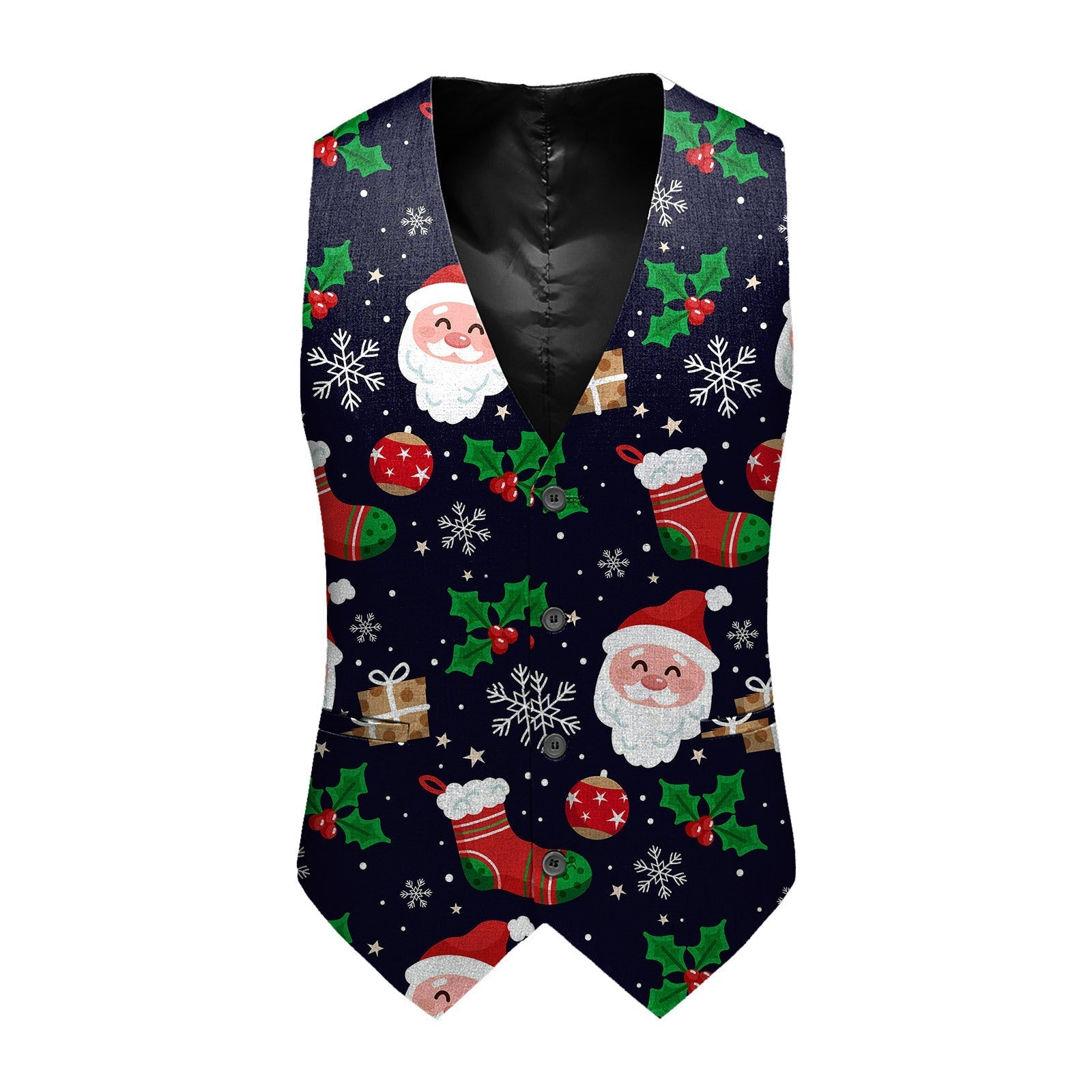 Slim Fit Printed Cotton Blend Vest Unisex Youth Casual