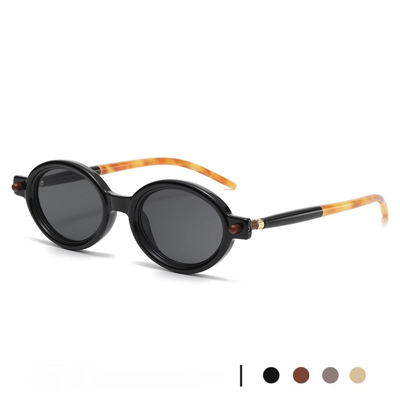 Retro Oval Frame Anti-Blue Light Sunglasses