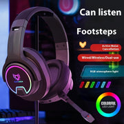 Wireless Gaming Headset with Microphone – Low-Latency 2.4G/Bluetooth, Noise-Cancelling Mic, E-Sports Comfort