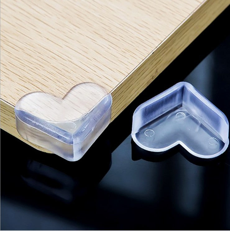 Children's Transparent Anti-collision Corner Coffee Table With Side Glass