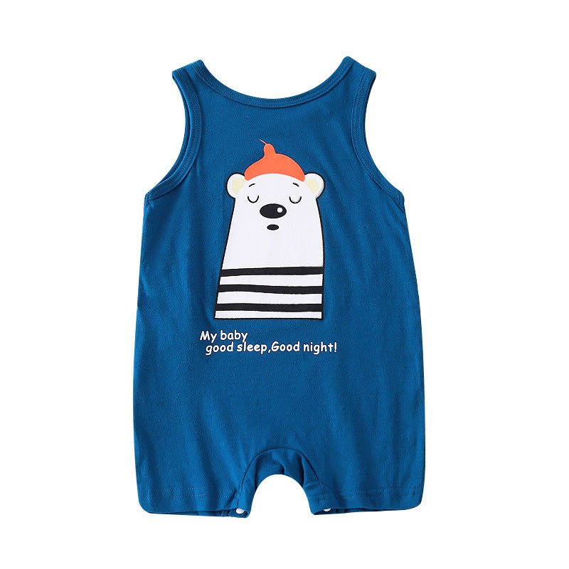 Baby Romper – Sleeveless Strap Pants One-Piece Outfit