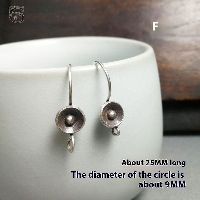 Homemade Sterling Silver Earrings Eardrop Silver Accessories Silver Ear Hook