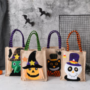 Halloween Candy Tote Bag – Creative Witch, Skull, and Pumpkin Gift Handbag for Kids and Party Favors