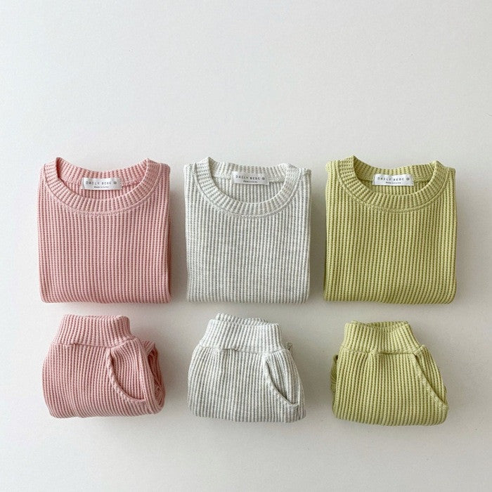 Infant Children’s Sports Suit – Spring and Autumn Korean Baby Casual Sweater and Trousers Two-Piece Set for Boys and Girls