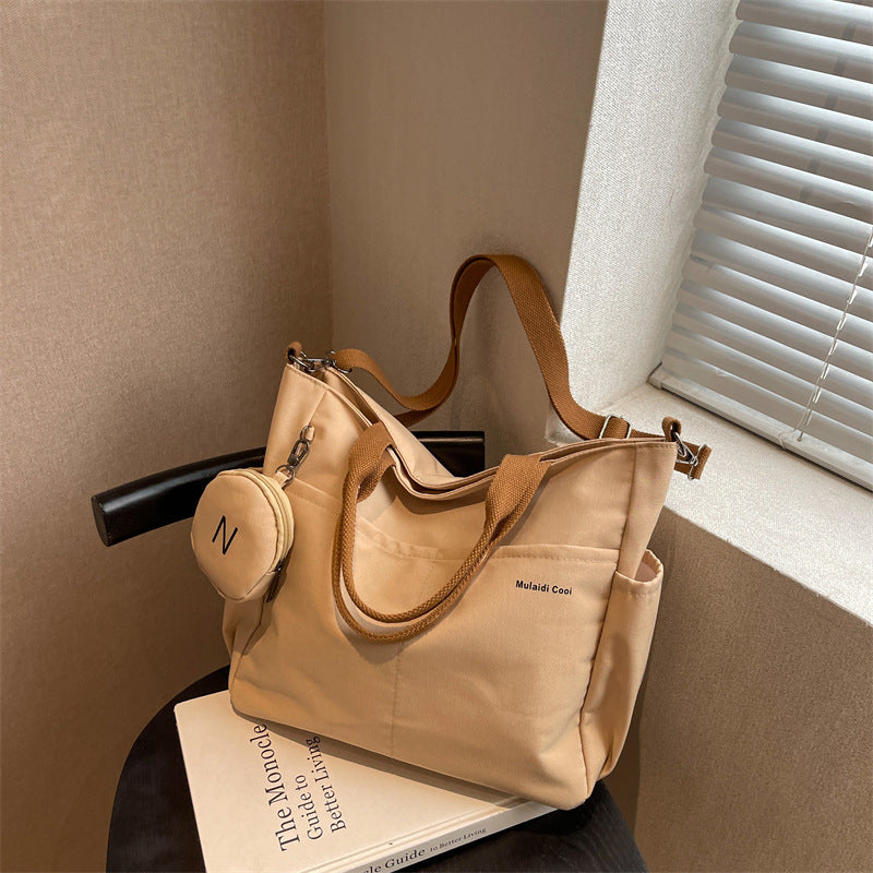 Women's Nylon Canvas Tote Bag Letter Pattern Casual