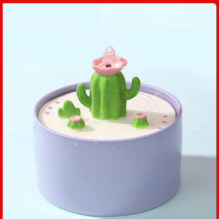 Cat Ceramic Water Dispenser Flowing Silent Constant Temperature Heating Automatic Circulation
