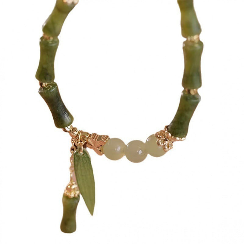 Chinese Style Bamboo Leaf Bracelet For Women