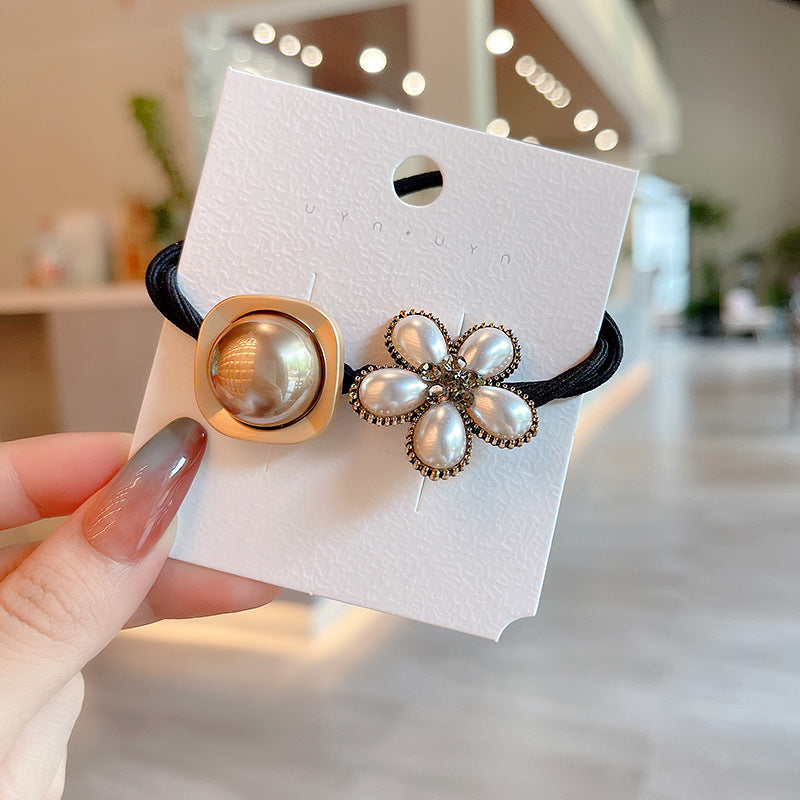Head Rope Hair Accessories Female Pearl Flower Hair Ring Simple