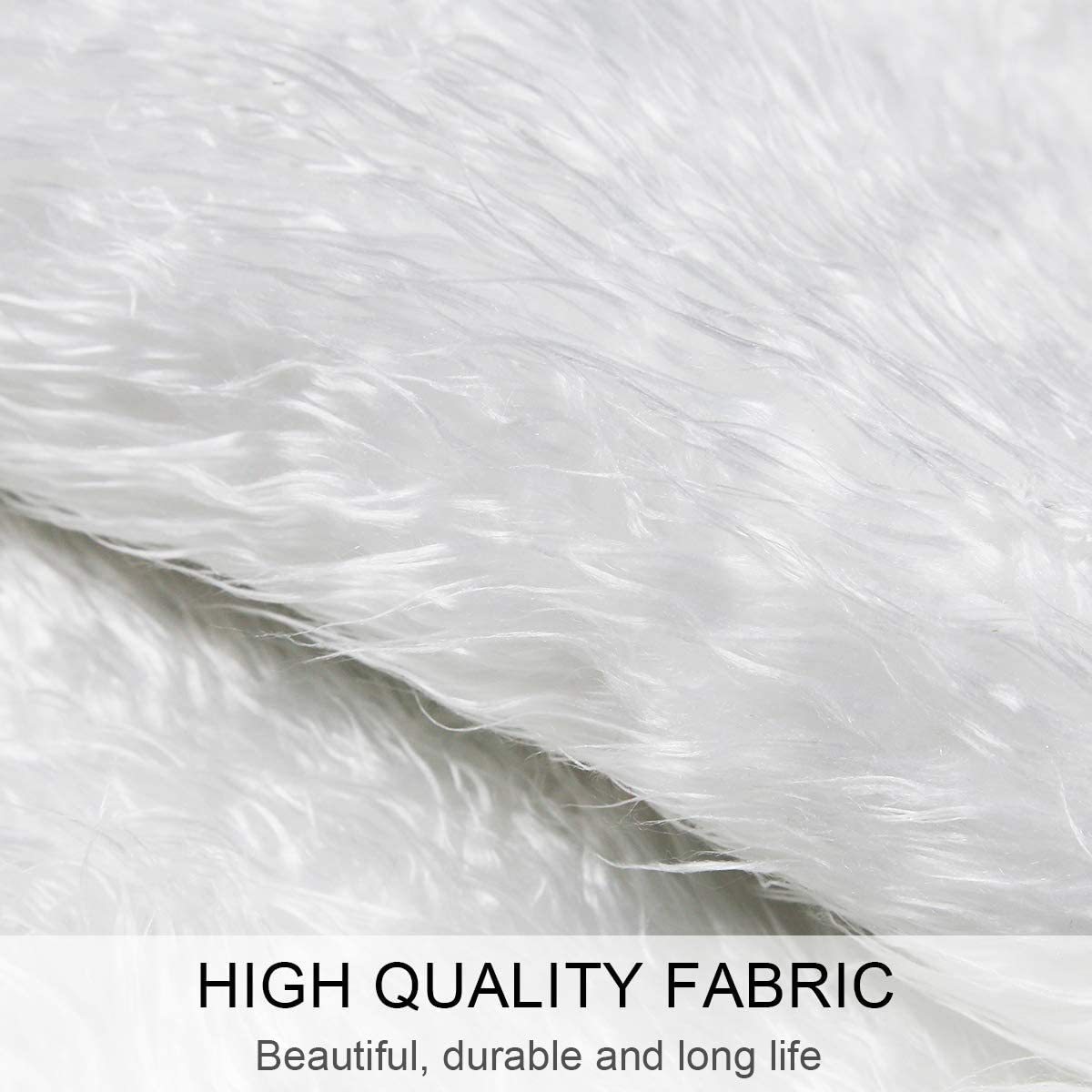 White Faux Fur Christmas Tree Skirt Plush Holiday Decoration