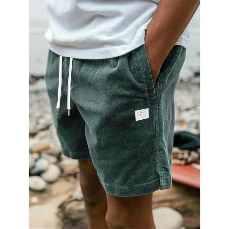 Men’s Letter Print Jogger Pants – Solid Color Splicing Drawstring Hem Trousers