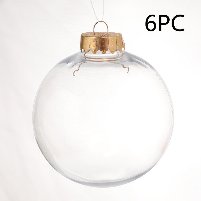 Transparent Plastic Christmas Balls With Hat Arcade Party Decoration