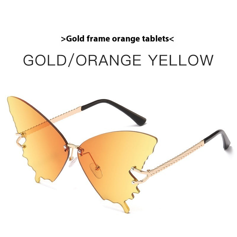 New Butterfly Sunglasses for Women – Fashion Large Rim Gradient Color Shades
