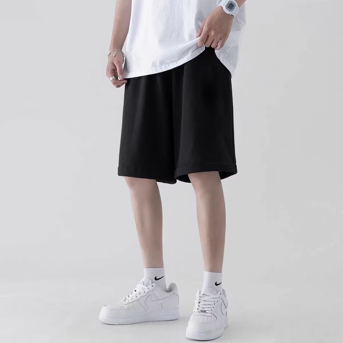 Men’s Summer Loose Fashion Jeans – Stylish Ruffle Trousers
