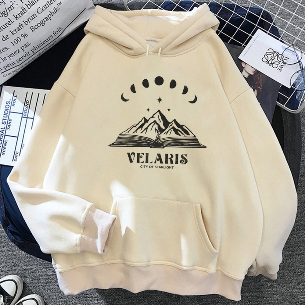 Women Japanese Gothic Aesthetic Hoodie Polyester Relaxed