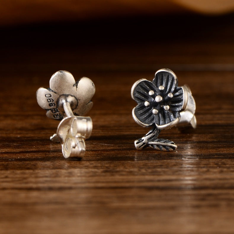 Retro Personality Men And Women Lotus Ear Studs