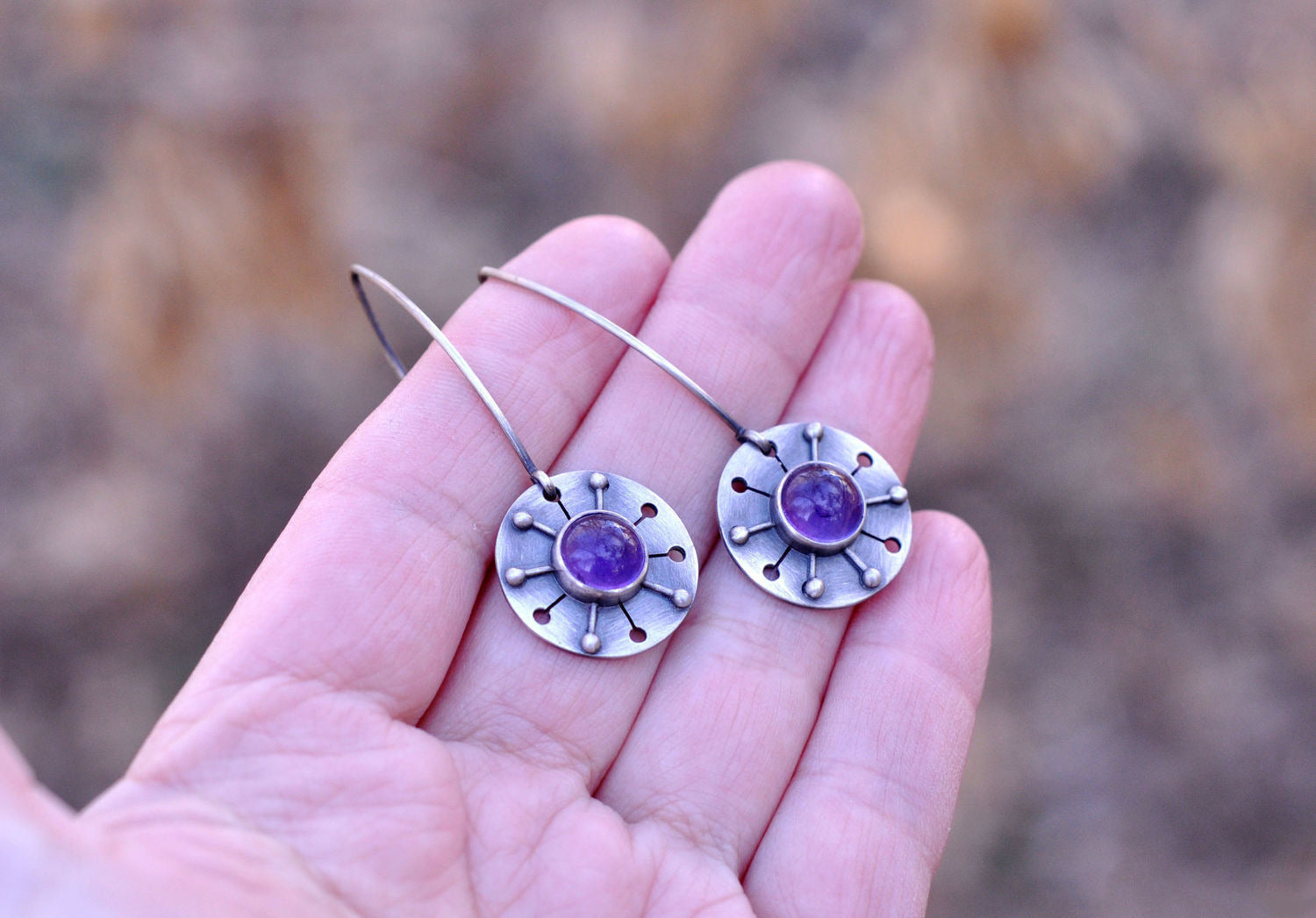 European And American Ornament Creative Disc Sun Beat Pattern Eardrops