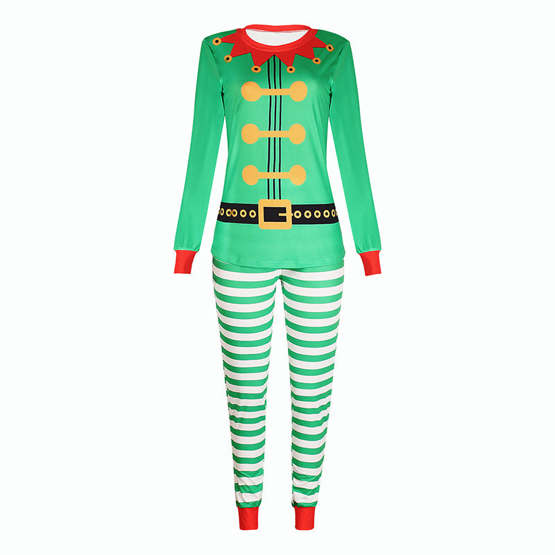 Casual Christmas Parent-Child Pajama Suit for Women – Cozy Plaid Family Set