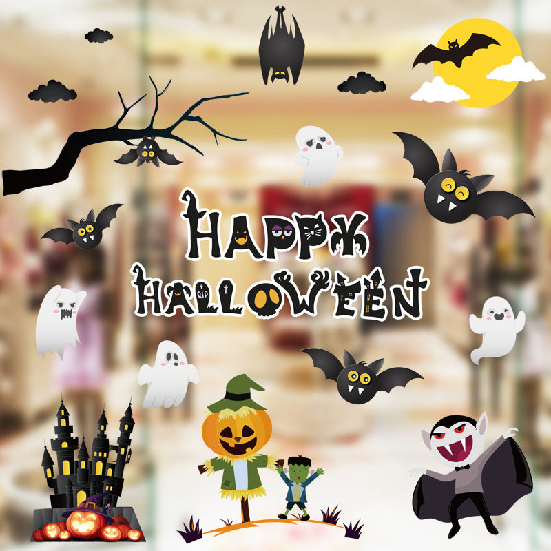 Halloween Decoration Kindergarten Stickers Glass Door