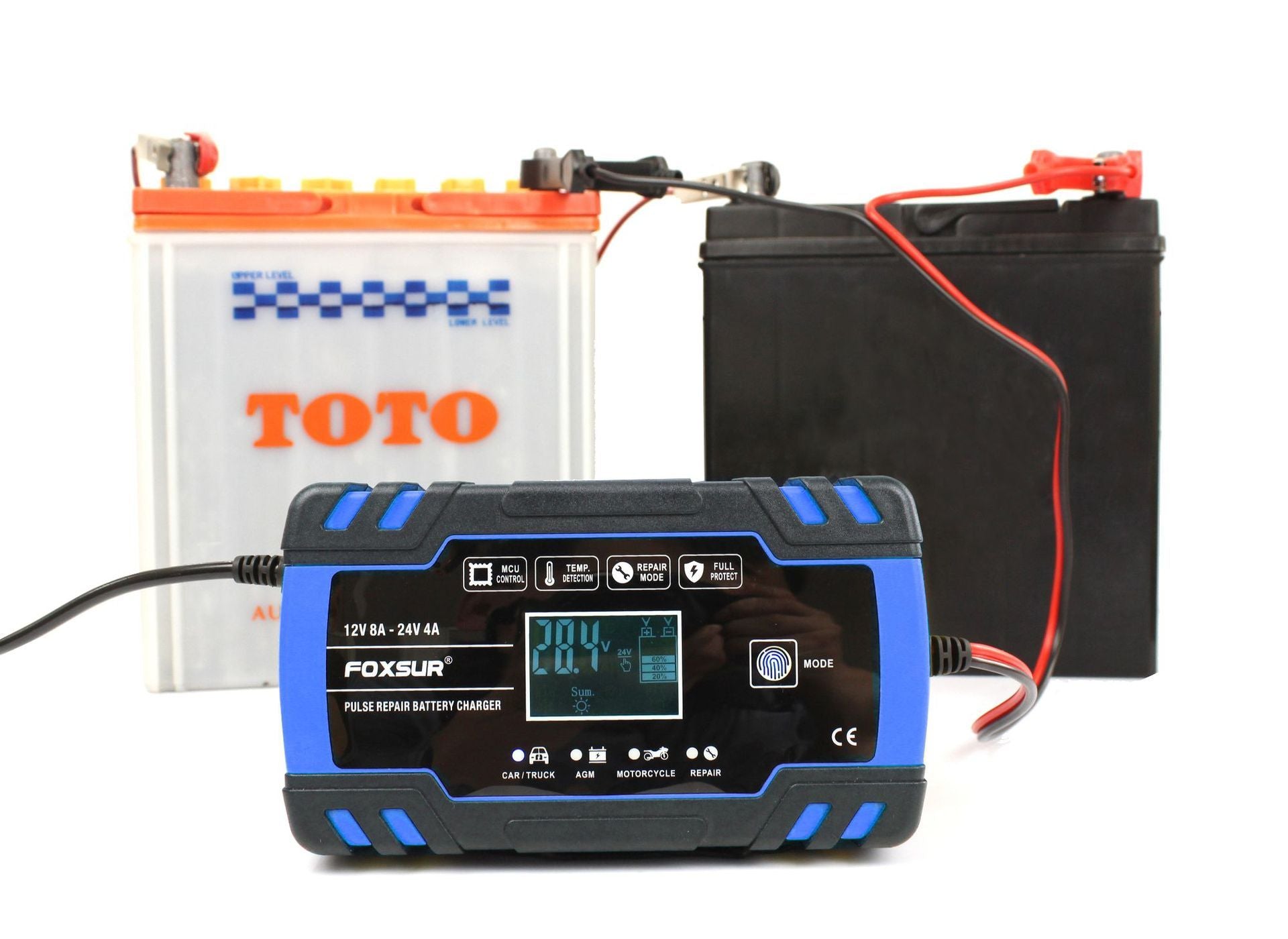 Universal 12V/24V Charger for Motorcycles, Cars & Trucks