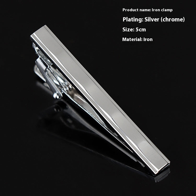 Men's Silver Short Tie Clip