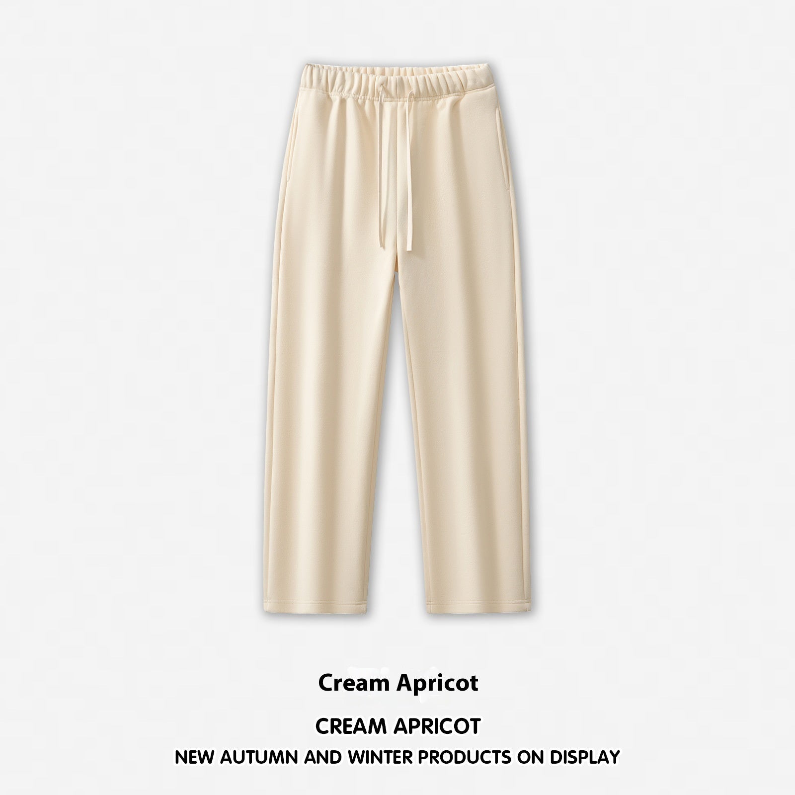 Men’s Wide-Leg Sweatpants – Straight Solid Color Dopamine Style