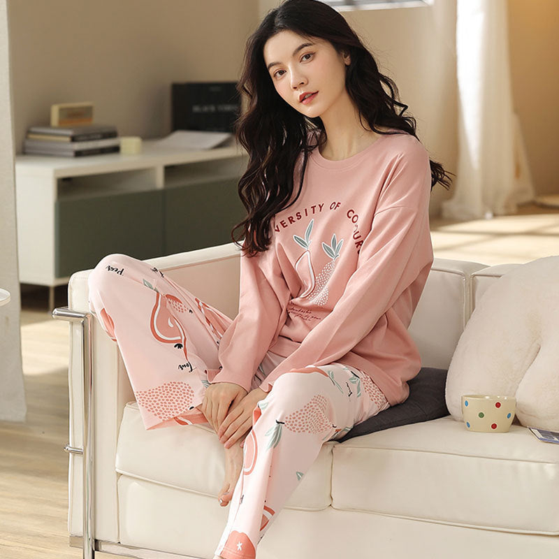 Women's All Cotton Summer Homewear Suit Two Piece Set
