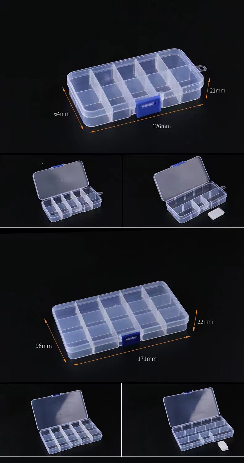 10 Grids 15 Grids 24 Grids Transparent Storage Tool Storage Box