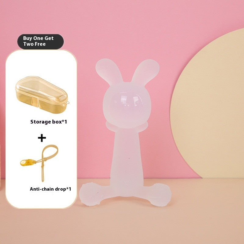 Silicone Rabbit Teether Infant Molar Rod Baby Teething Prevent Hand Sucking Artifact