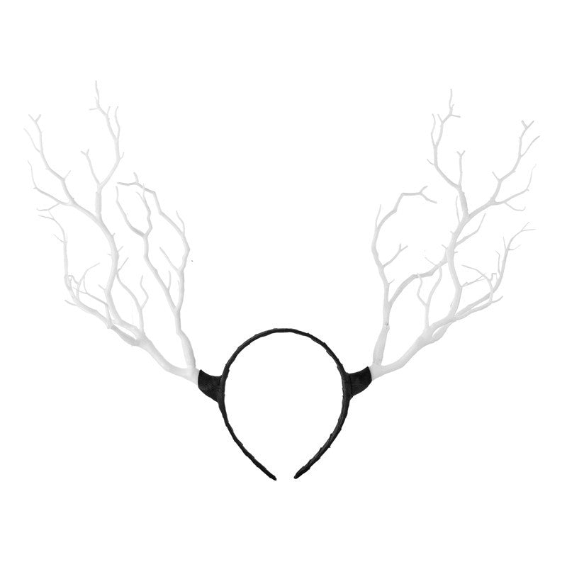 Hair Accessories Vintage Women Halloween Fairy Tale Flower Feathers Headband Retro Tree Branch Deer Ears Antlers Head Bands