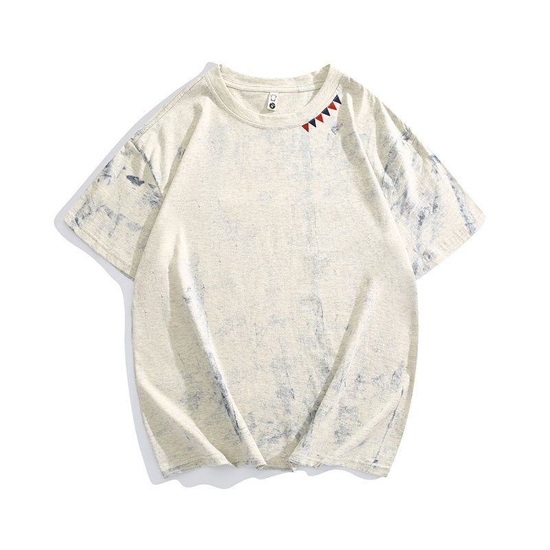 Tie Dye Full Printing Paint Fashion Short Sleeve T-shirt