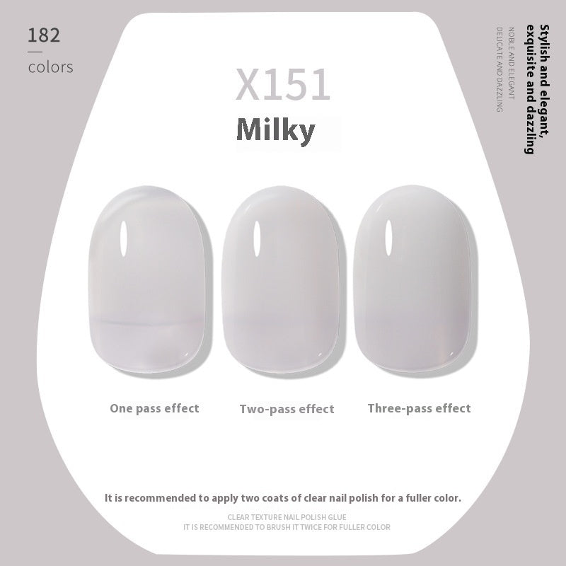 Nude Ice Transparent Color Cherry Red White UV Polish