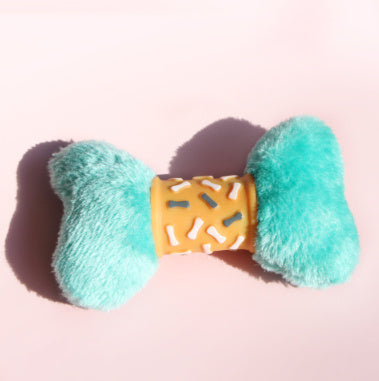 Pet Plush Vinyl Bone Bite Sound Toy