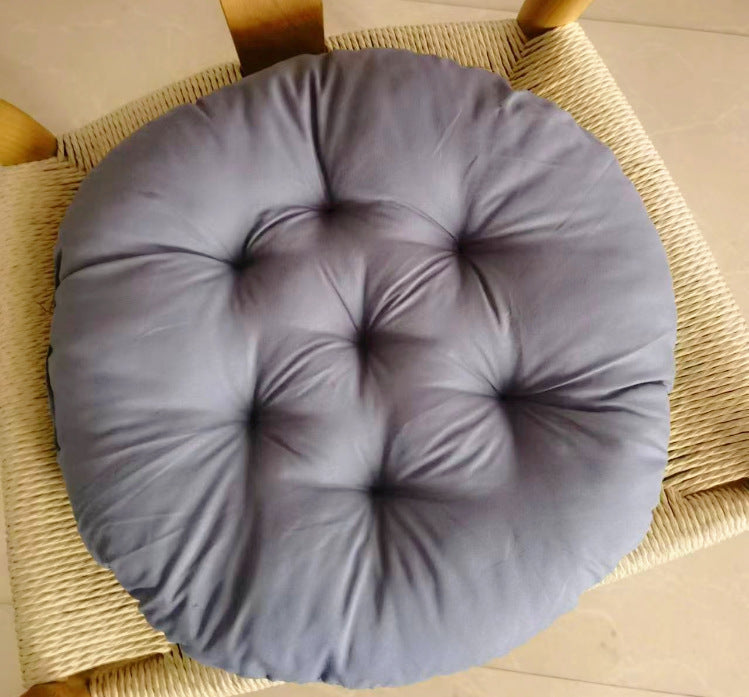 Brushed Thickened Solid Color Polyester Dining and Office Chair Cushion