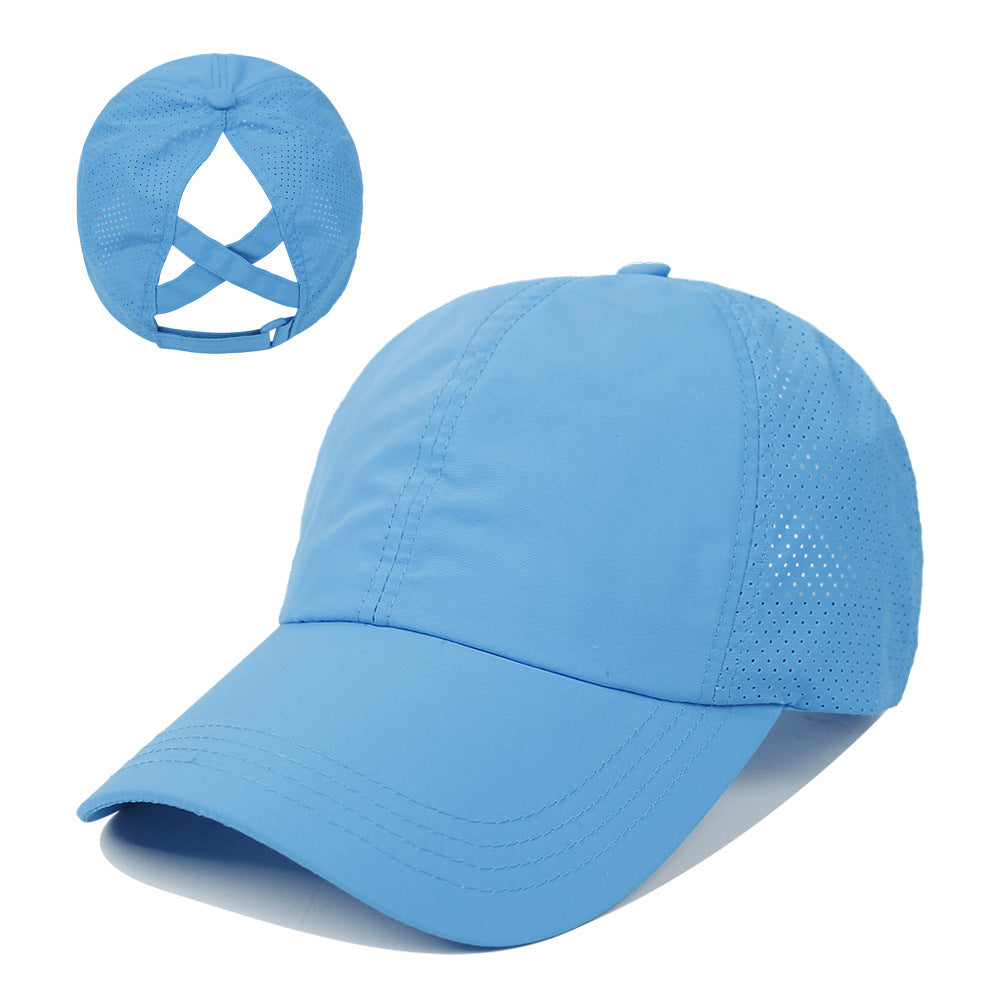 Women’s Ponytail Baseball Cap – Breathable Outdoor Sports Hat