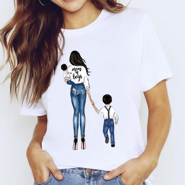 Mother And Daughter Parent-child Wear Summer Short Sleeves