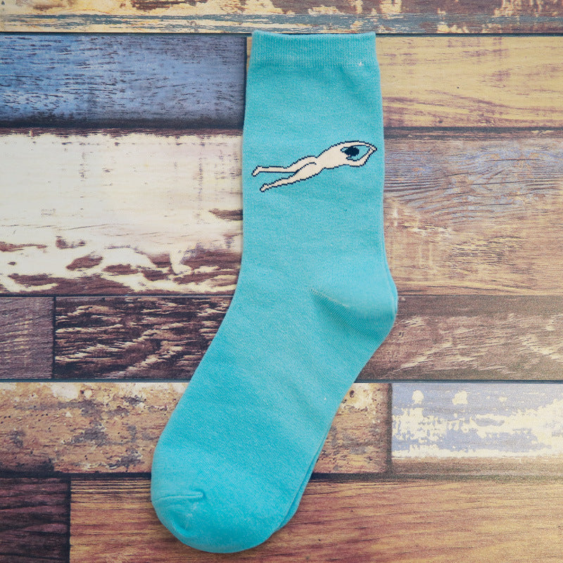 Women's Cartoon Fashion Candy Color Socks