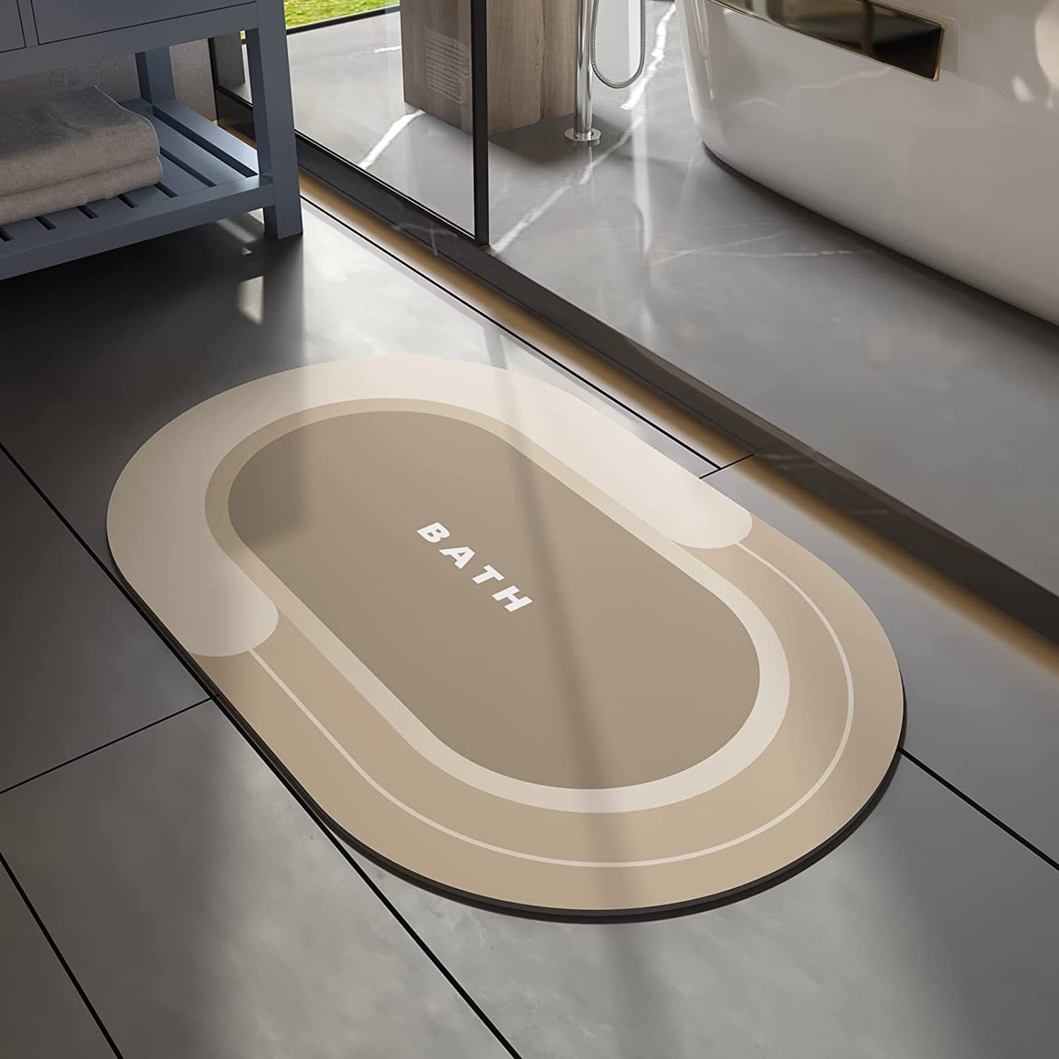 Absorbent Quick-Dry Diatom Mud Bathroom Carpet – Soft Upholstery Rug