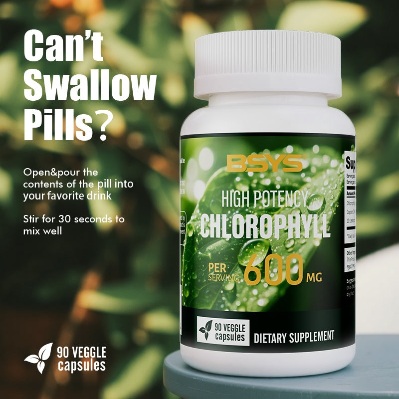 BSYS Chlorophyll Capsules  Fat Metabolism Support Aid Blood Purification & Detox Boost  Digestive Health & Constipation Relief Helper  Immune System Enhancement  Daily Detox & Wellness Supplemen