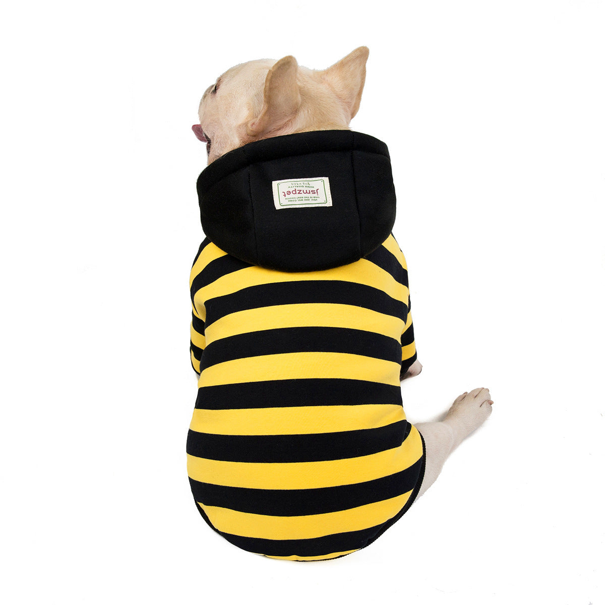 Pet Clothes Autumn And Winter  Striped Two-leg Cotton Coat