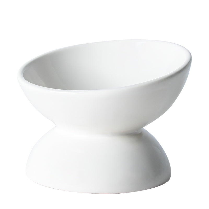 Ceramic Bowl For Cats To Protect The Cervical Spine With Slanted Mouth