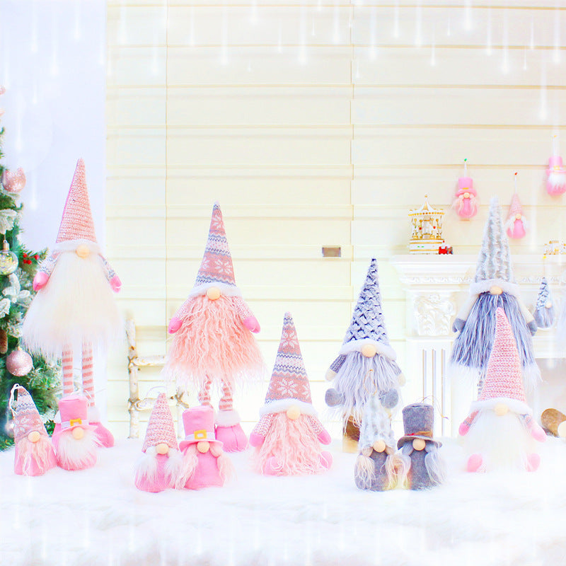 Christmas Telescopic Faceless Doll Window Decoration
