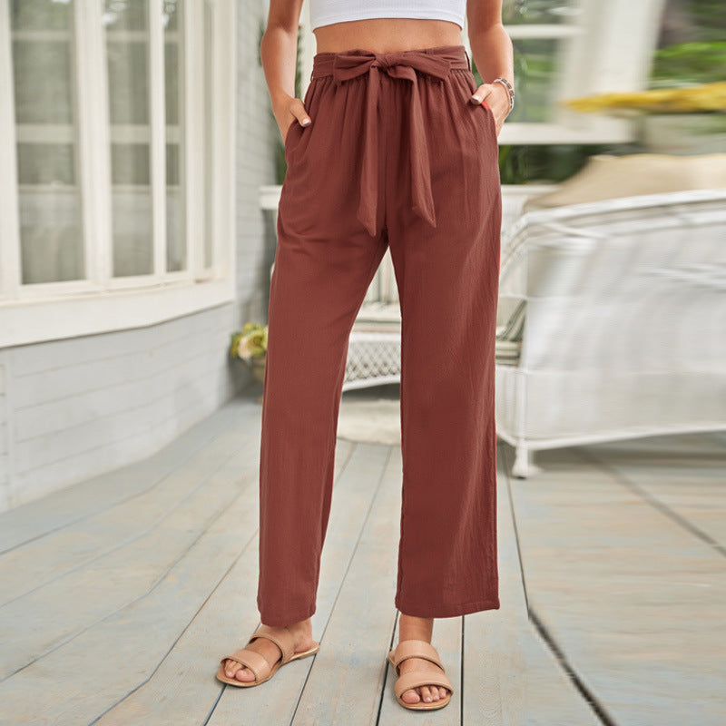 Women’s Winter Fleece Jogger Sweatpants – High-Waist Sports Pants with Pockets